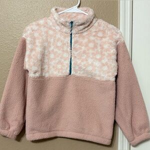 Kids' Light Pink Half-Zip Sherpa. Size M. NWOT